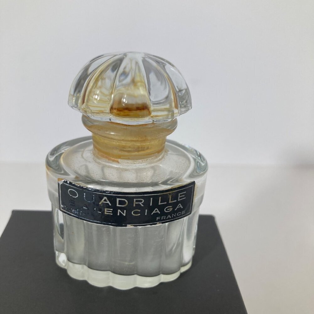 Womens Vintage 1940s Quadrille Balenciaga France Perfume Bottle 2 x 2.5" Flaw